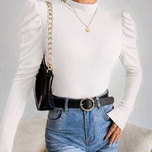 SHEIN White Long Sleeve Top